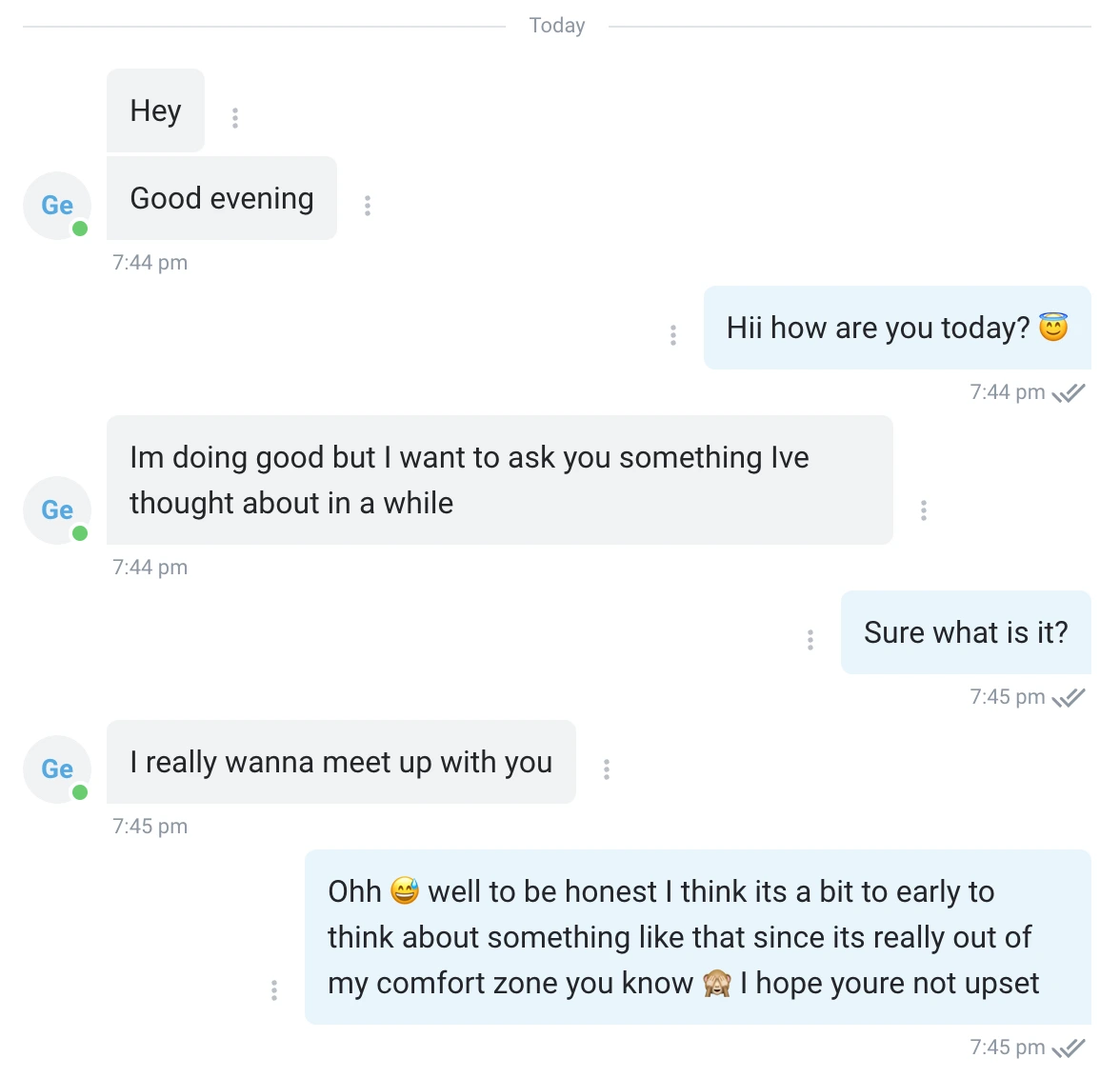 OnlyFans chat with a fan mid-script